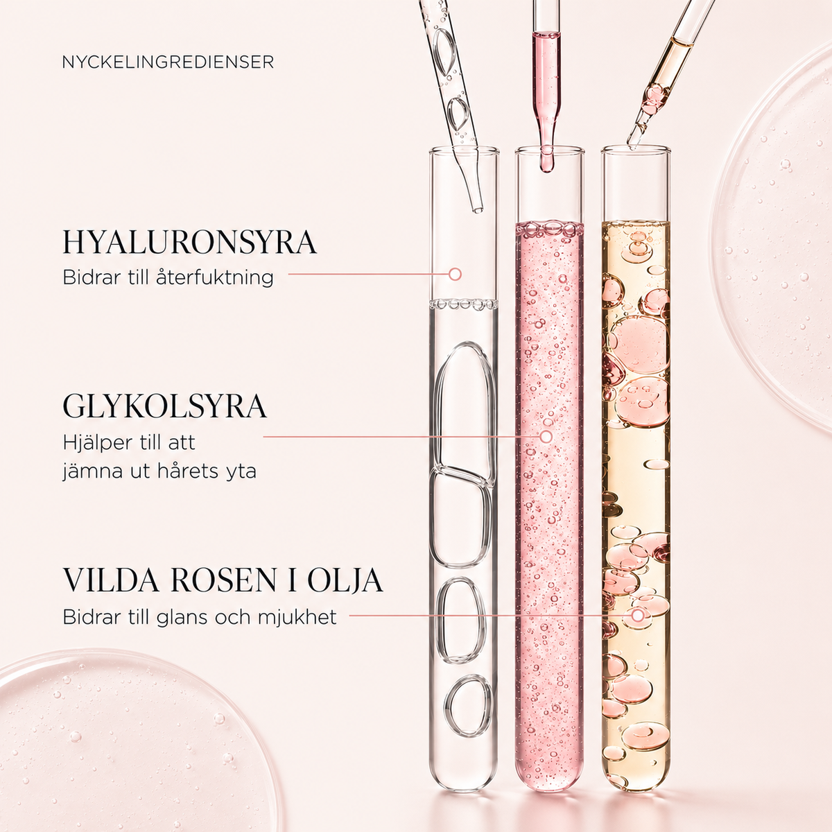 Nyckelingredienser i Gloss Absolu Insta Glaze: hyaluronsyra, glykolsyra och vildrosolja