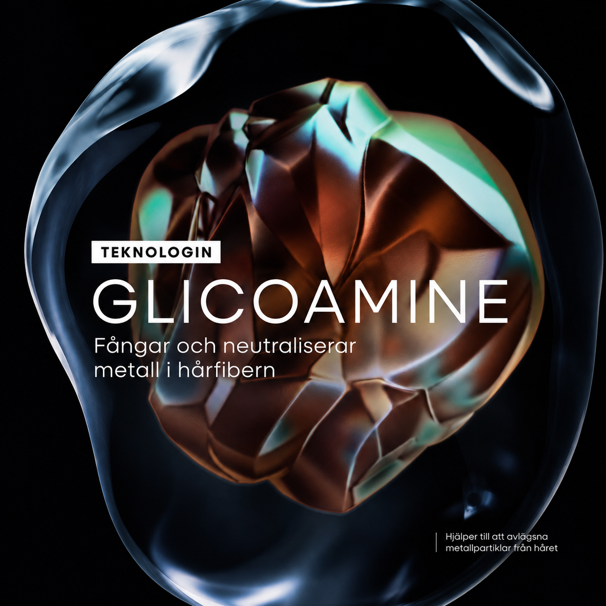 Glicoamine-teknologi i Metal DX – fångar och neutraliserar metall i hårfibern