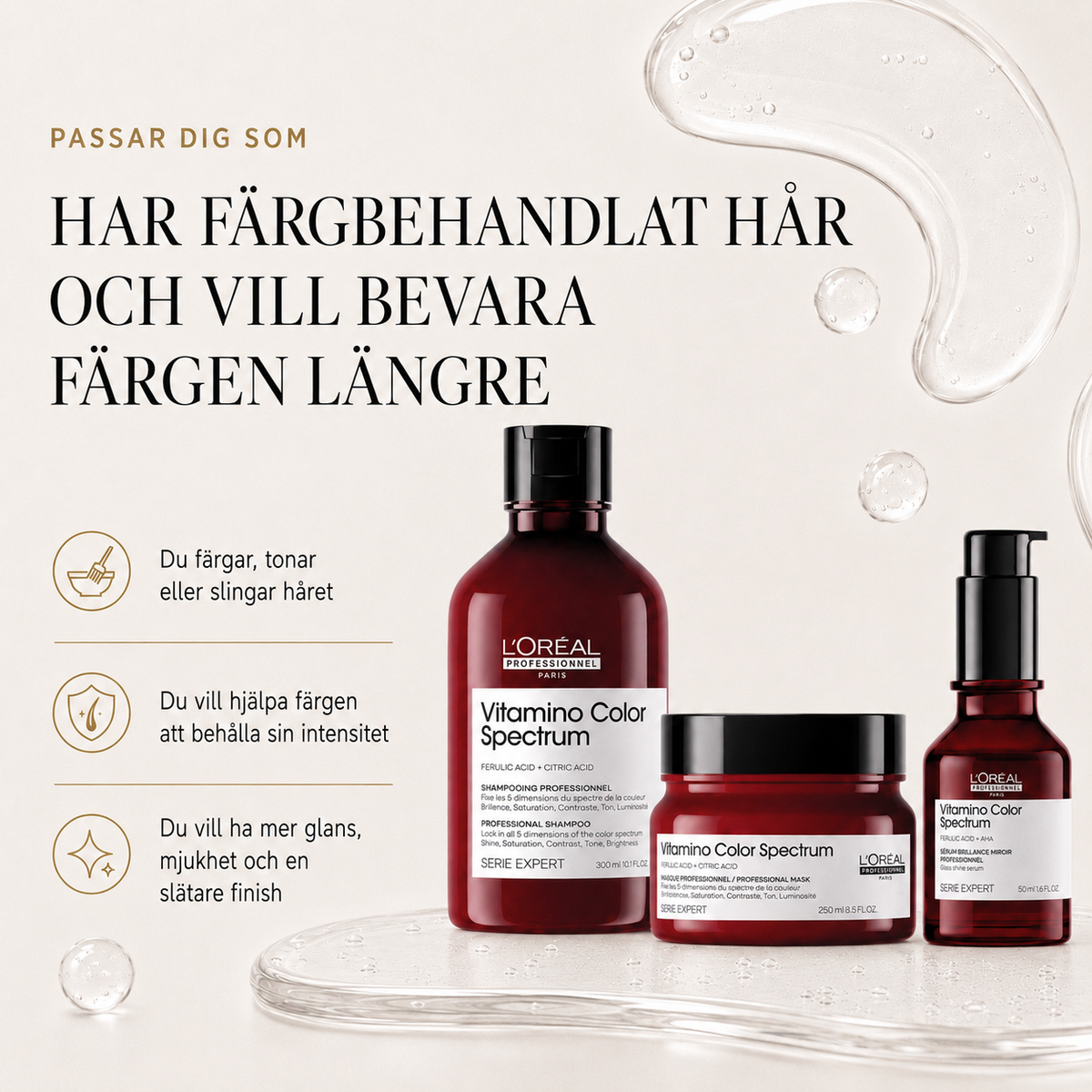 L'Oréal Professionnel Vitamino Color Spectrum Gåvobox för färgbehandlat hår som vill bevara färgen längre